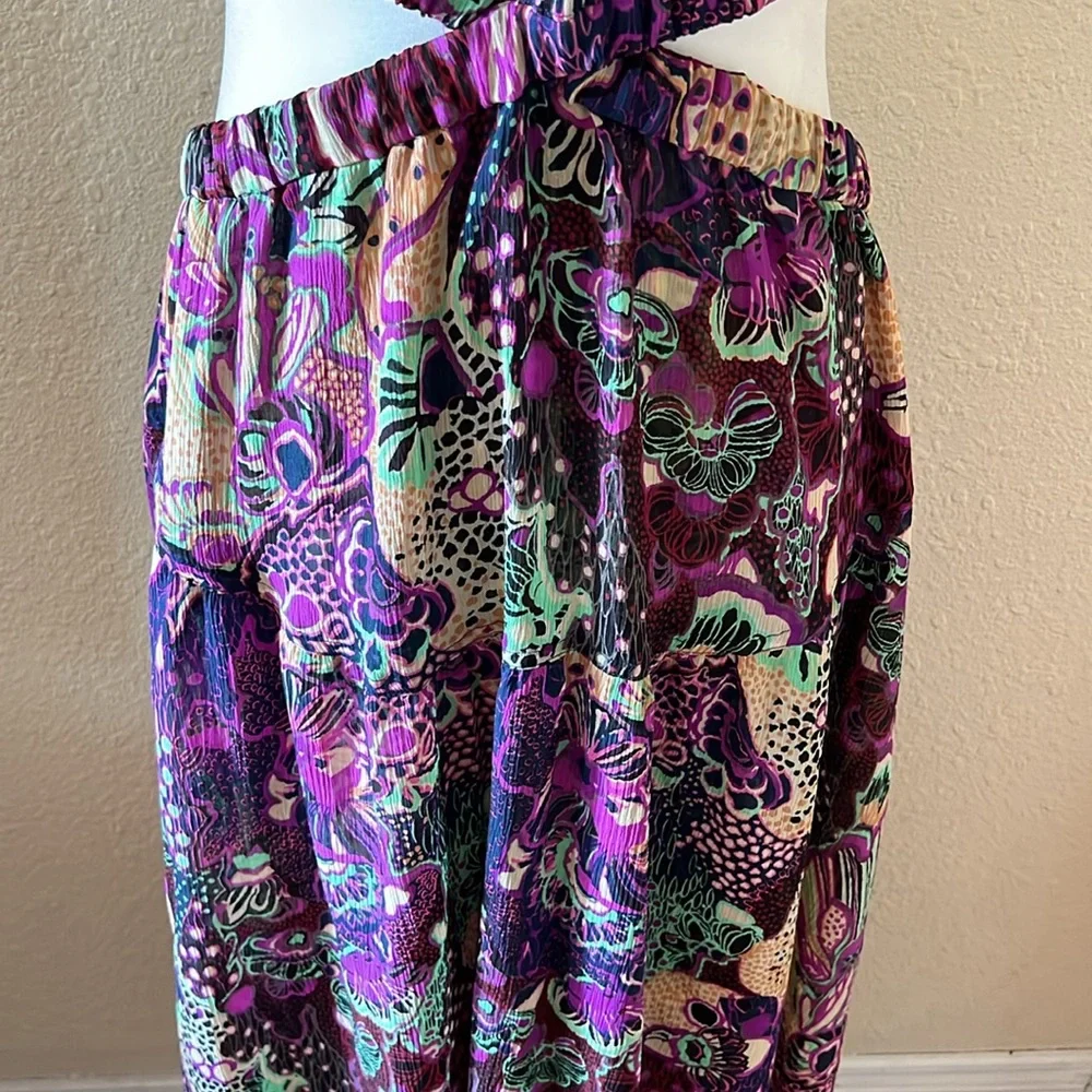 A.L.C Silk Waverly Orchid Dress Size 12 - Picture 7 of 12
